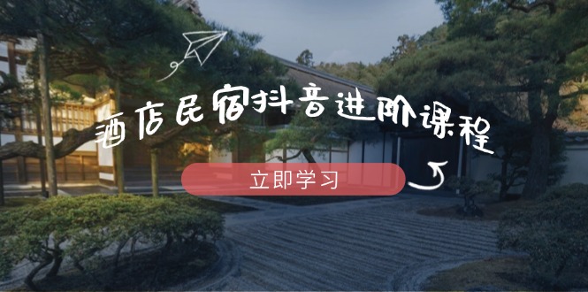 酒店民宿抖音进阶课程，掌握流量渠道与推流逻辑，打造爆款内容抖音-小淇云库-网赚副业-项目拆解-涨幅-刷单-点赞-播放-视频号-小红书-全业务小淇云库