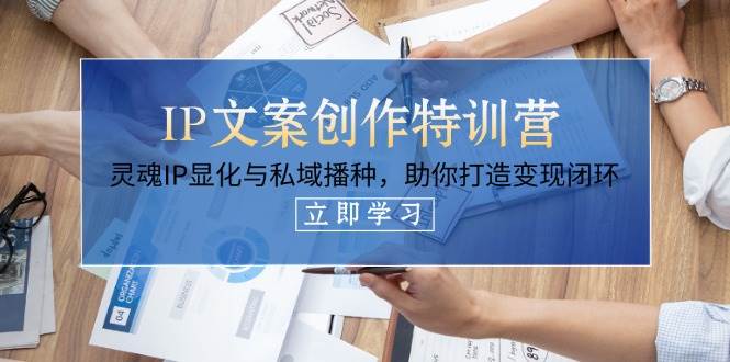 IP文案创作特训营，灵魂IP显化与私域播种，助你打造变现闭环抖音-小淇云库-网赚副业-项目拆解-涨幅-刷单-点赞-播放-视频号-小红书-全业务小淇云库