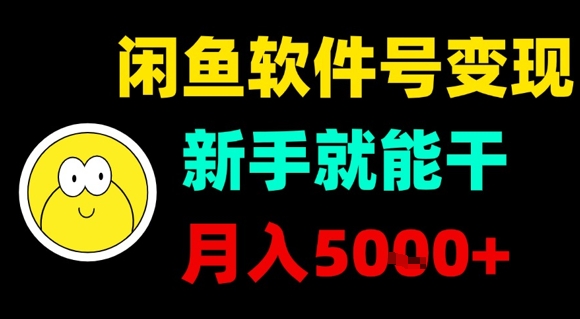 闲鱼软件号变现，新手就能干，月入5k+小淇云库-创业网-网赚副业-网创副业-项目拆解-技术类创业资源网-副业网-免费资源下载小淇云库