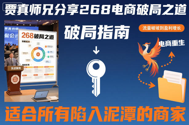 贾真师兄分享268电商破局之道-适合所有陷入泥潭的商家小淇云库-创业网-网赚副业-网创副业-项目拆解-技术类创业资源网-副业网-免费资源下载小淇云库