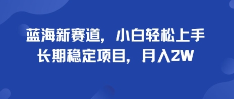 蓝海新赛道，小白轻松上手，长期稳定项目，月入2W小淇云库-创业网-网赚副业-网创副业-项目拆解-技术类创业资源网-副业网-免费资源下载小淇云库