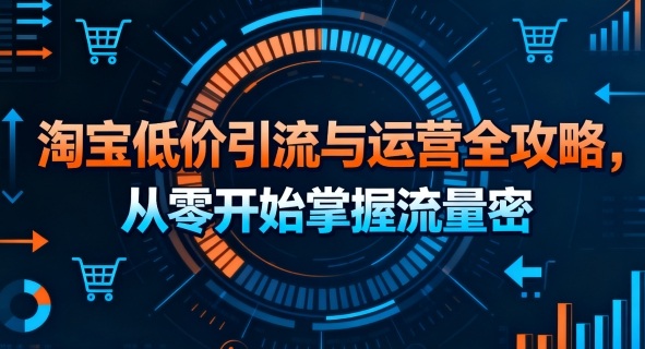 淘宝低价引流与运营全攻略，从零开始掌握流量密码小淇云库-创业网-网赚副业-网创副业-项目拆解-技术类创业资源网-副业网-免费资源下载小淇云库