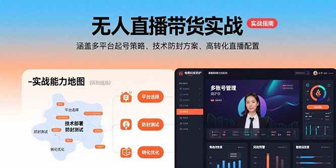 （15622期）无人直播带货实战，涵盖多平台起号策略、技术防封方案、高转化直播配置小淇云库-创业网-网赚副业-网创副业-项目拆解-技术类创业资源网-副业网-免费资源下载小淇云库