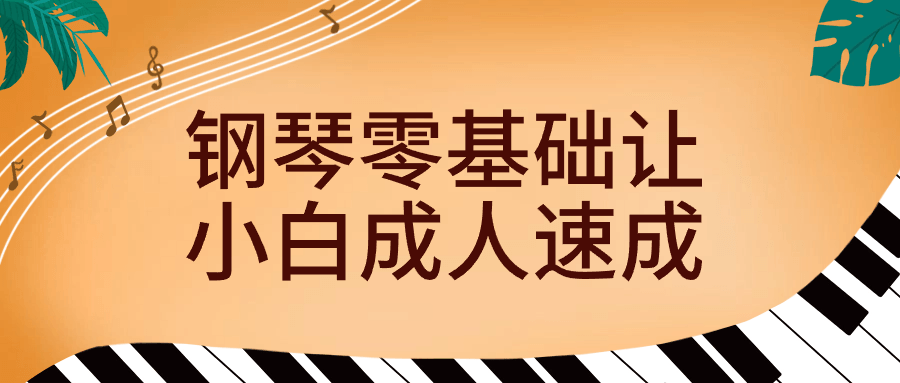 钢琴零基础让小白成人速成小淇云库-创业网-网赚副业-网创副业-项目拆解-技术类创业资源网-副业网-免费资源下载小淇云库