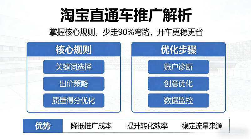 淘宝直通车推广解析，掌握核心规则，少走90%弯路，开车更稳更省小淇云库-创业网-网赚副业-网创副业-项目拆解-技术类创业资源网-副业网-免费资源下载小淇云库