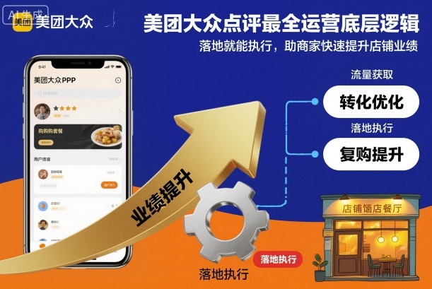 美团大众点评最全运营底层逻辑，落地就能执行，助商家快速提升店铺业绩小淇云库-创业网-网赚副业-网创副业-项目拆解-技术类创业资源网-副业网-免费资源下载小淇云库