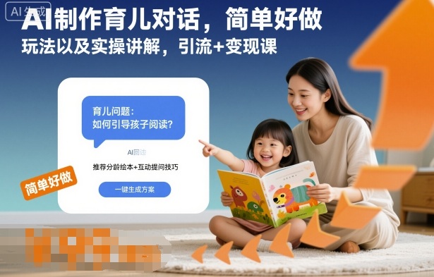 AI制作育儿对话,简单好做,玩法以及实操讲解,引流+变现课小淇云库-创业网-网赚副业-网创副业-项目拆解-技术类创业资源网-副业网-免费资源下载小淇云库
