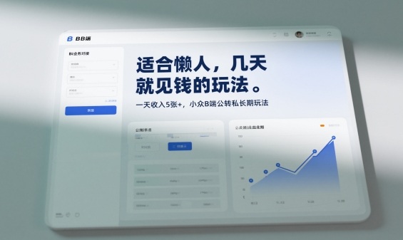 适合懒人，几天就见钱的玩法，一天收入5张+，小众B端公转私长期玩法小淇云库-创业网-网赚副业-网创副业-项目拆解-技术类创业资源网-副业网-免费资源下载小淇云库