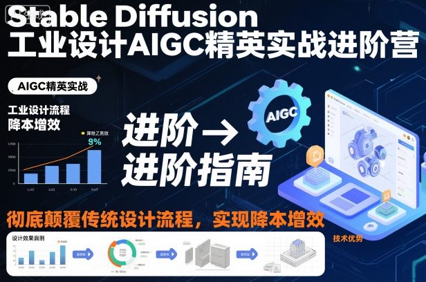 Stable Diffusion工业设计AIGC精英实战进阶营，彻底颠覆传统设计流程，实现降本增效小淇云库-创业网-网赚副业-网创副业-项目拆解-技术类创业资源网-副业网-免费资源下载小淇云库