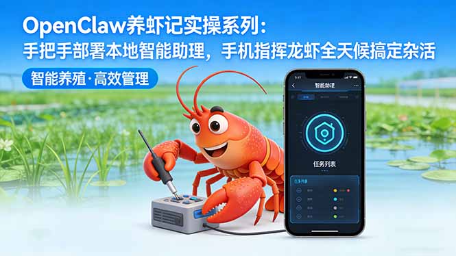 OpenClaw养虾记实操系列-更新：手把手部署本地智能助理，手机指挥龙虾全天候搞定杂活小淇云库-创业网-网赚副业-网创副业-项目拆解-技术类创业资源网-副业网-免费资源下载小淇云库
