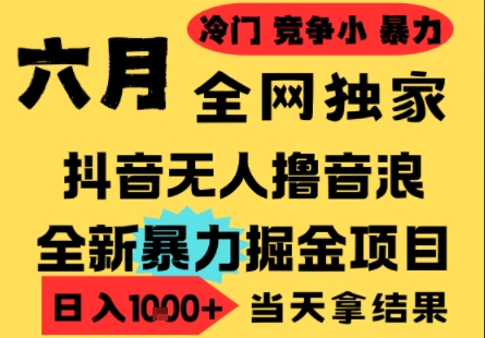 25年6月高爆抖音无人直播最新撸音浪掘金项目，小白可做，无脑日入1k+，门槛低可批量矩阵【揭秘】小淇云库-创业网-网赚副业-网创副业-项目拆解-技术类创业资源网-副业网-免费资源下载小淇云库