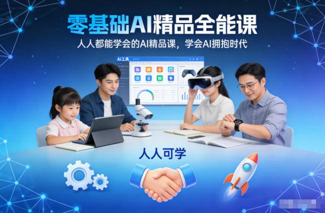 零基础AI精品全能课,人人都能学会的AI精品课,学会AI拥抱时代小淇云库-创业网-网赚副业-网创副业-项目拆解-技术类创业资源网-副业网-免费资源下载小淇云库