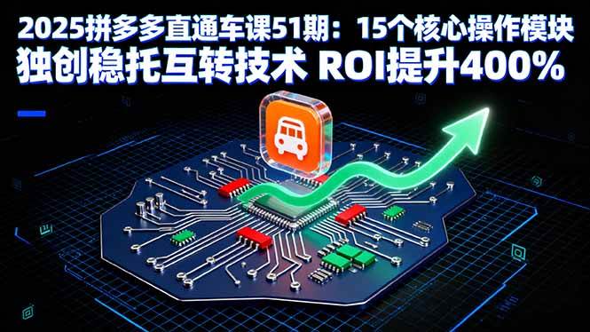 （16020期）2025拼多多直通车课51期：15个核心操作模块 独创稳托互转技术 ROI提升400%小淇云库-创业网-网赚副业-网创副业-项目拆解-技术类创业资源网-副业网-免费资源下载小淇云库