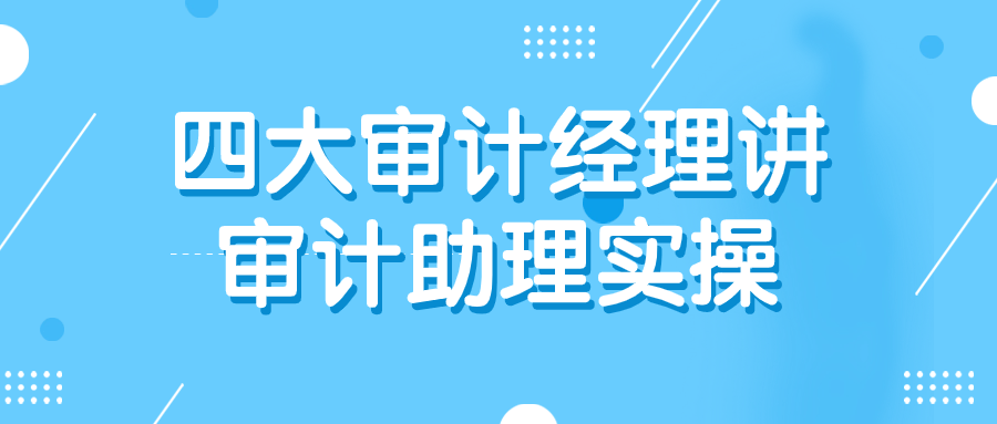 四大审计经理讲审计助理实操小淇云库-创业网-网赚副业-网创副业-项目拆解-技术类创业资源网-副业网-免费资源下载小淇云库