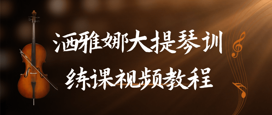 洒雅娜大提琴训练课视频教程小淇云库-创业网-网赚副业-网创副业-项目拆解-技术类创业资源网-副业网-免费资源下载小淇云库