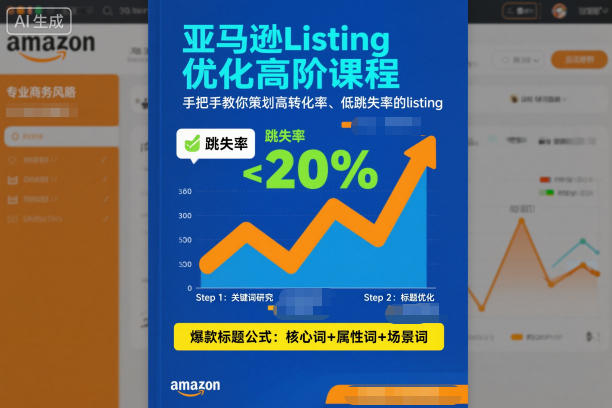亚马逊Listing优化高阶课程，手把手教你策划高转化率、低跳失率的listing小淇云库-创业网-网赚副业-网创副业-项目拆解-技术类创业资源网-副业网-免费资源下载小淇云库