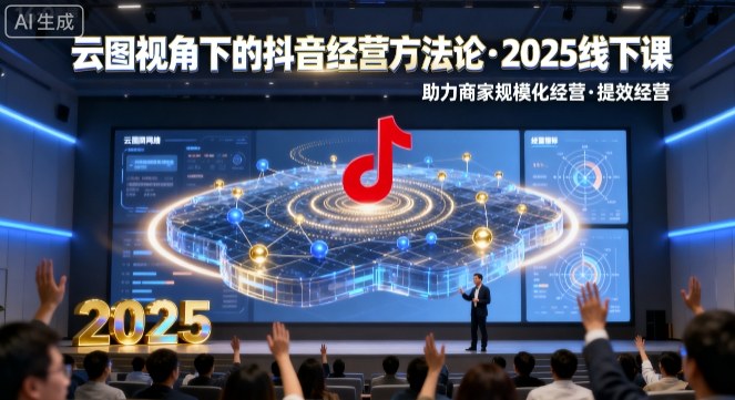 云图视角下的抖音经营方法论，2025线下课，助力商家规模化经营，提效经营（录音+字幕）小淇云库-创业网-网赚副业-网创副业-项目拆解-技术类创业资源网-副业网-免费资源下载小淇云库