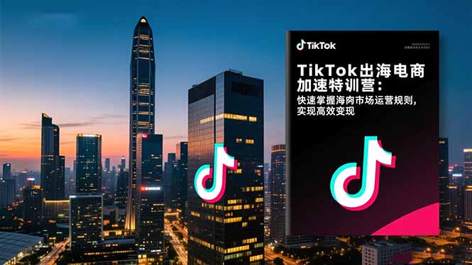 TikTok出海电商加速特训营-更新：快速掌握海外市场运营规则，实现高效变现小淇云库-创业网-网赚副业-网创副业-项目拆解-技术类创业资源网-副业网-免费资源下载小淇云库