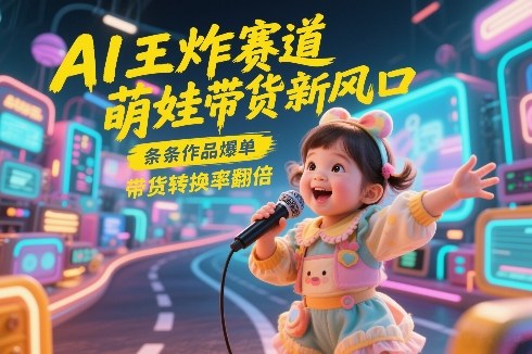 AI王炸赛道，萌娃带货新风口，条条作品爆单，带货转换率翻倍，核心逻辑拆解小淇云库-创业网-网赚副业-网创副业-项目拆解-技术类创业资源网-副业网-免费资源下载小淇云库