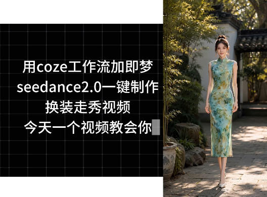 用coze工作流加即梦seedance2.0一键制作换装走秀视频，今天一个视频教会你-荆楚AI