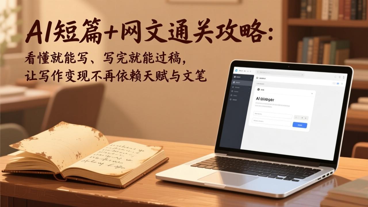 AI短篇+网文通关攻略:看懂就能写、写完就能过稿,让写作变现不再依赖天赋与文笔小淇云库-创业网-网赚副业-网创副业-项目拆解-技术类创业资源网-副业网-免费资源下载小淇云库