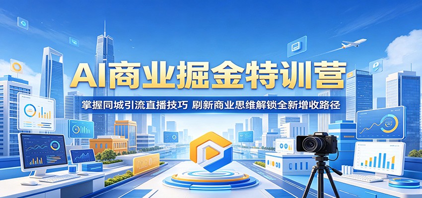 AI商业掘金特训营：掌握同城引流直播技巧，刷新商业思维解锁全新增收路径-荆楚AI