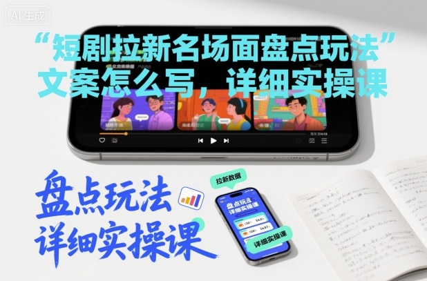 短剧拉新名场面盘点玩法文案怎么写，详细实操课小淇云库-创业网-网赚副业-网创副业-项目拆解-技术类创业资源网-副业网-免费资源下载小淇云库