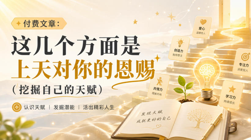 付费文章:这几个方面是上天对你的恩赐(挖掘自己的天赋)-荆楚AI