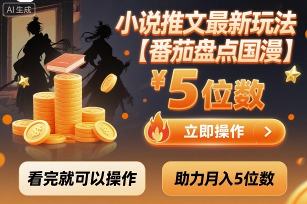 小说推文最新玩法，助力月入5位数【番茄盘点国漫】玩法，看完就可以操作小淇云库-创业网-网赚副业-网创副业-项目拆解-技术类创业资源网-副业网-免费资源下载小淇云库