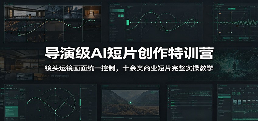 导演级AI短片创作特训营：镜头运镜画面统一控制，十余类商业短片完整实操教学(更新)-荆楚AI