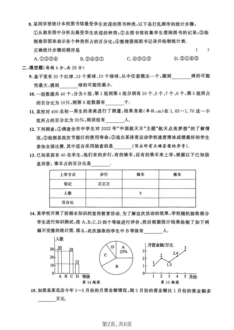 六年级下数学第三单元质量检测卷《沪教版》(2)-荆楚AI