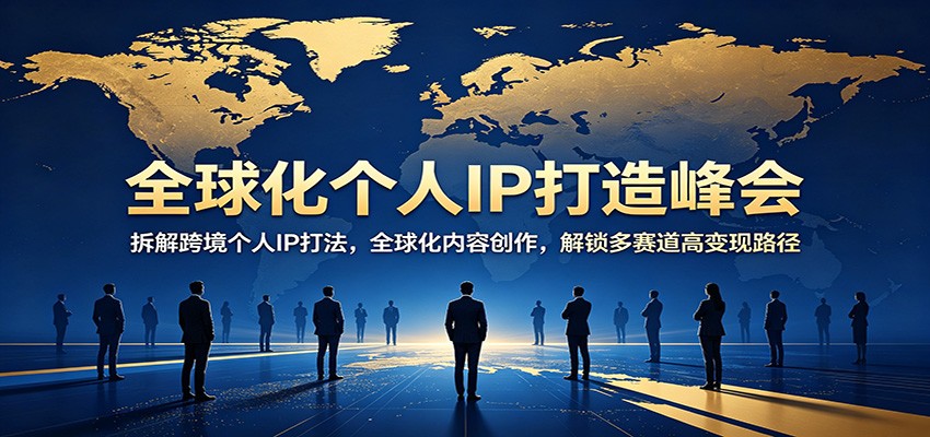 全球化个人IP打造峰会：拆解跨境个人IP打法，全球化内容创作，解锁多赛道高变现路径-荆楚AI