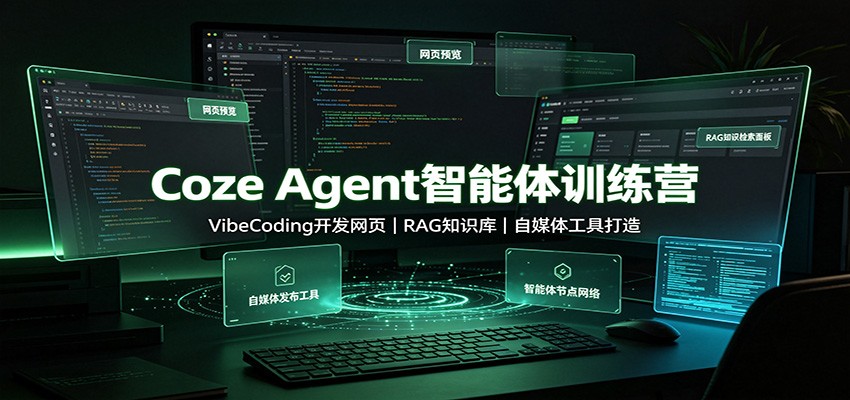 Coze Agent智能体训练营：VibeCoding开发网页，RAG知识库，自媒体工具打造-荆楚AI