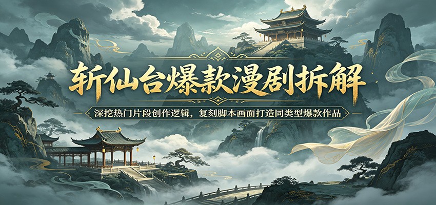 斩仙台爆款漫剧拆解:深挖热门片段创作逻辑,复刻脚本画面打造同类型爆款作品-荆楚AI