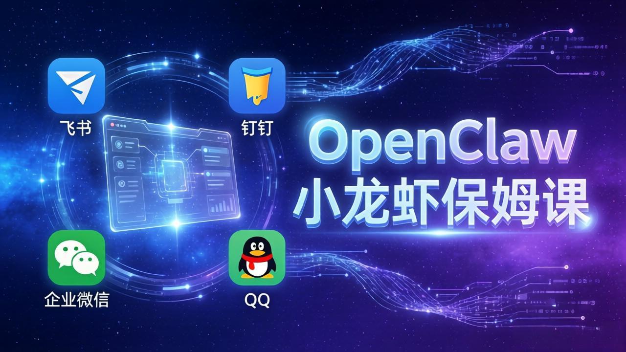 OpenClaw小龙虾保姆课： Windows/macOS/Linux/Docker全系统安装，飞书+钉钉+企业微信+QQ 全接入小淇云库-创业网-网赚副业-网创副业-项目拆解-技术类创业资源网-副业网-免费资源下载小淇云库