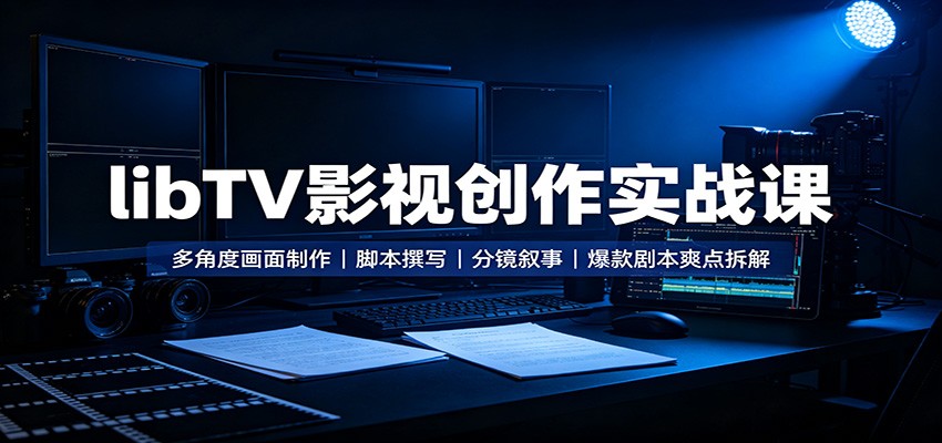 libTV影视创作实战课:多角度画面制作,脚本撰写,分镜叙事,爆款剧本爽点拆解-荆楚AI