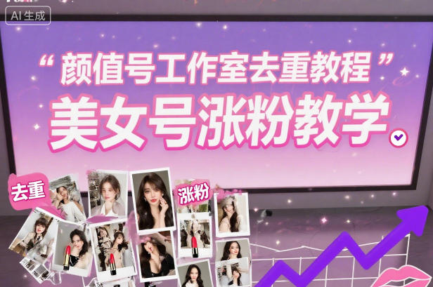 颜值号工作室去重教程，美女号涨粉教学小淇云库-创业网-网赚副业-网创副业-项目拆解-技术类创业资源网-副业网-免费资源下载小淇云库