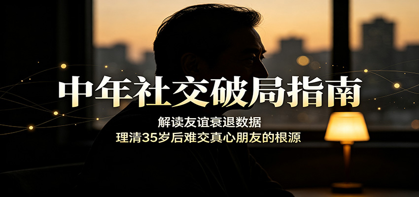 中年社交破局指南:解读友谊衰退数据,理清35岁后难交真心朋友的根源-荆楚AI