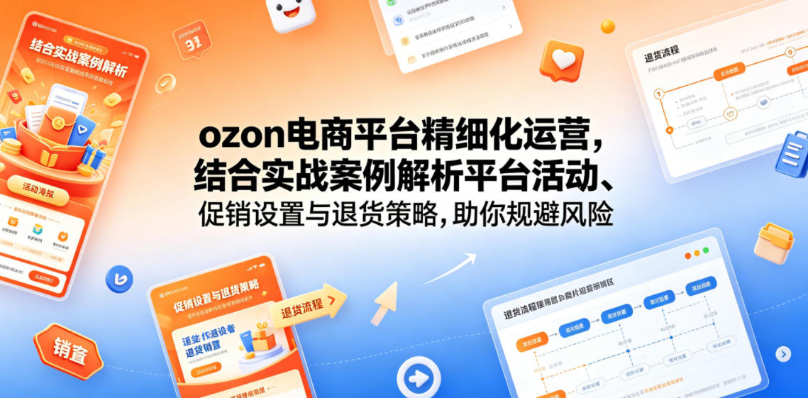 ozon电商平台精细化运营,结合实战案例解析平台活动、促销设置与退货策略,助你规避风险、提升销量-荆楚AI