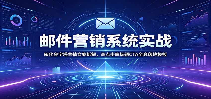 邮件营销系统实战：转化金字塔共情文案拆解，高点击率标题CTA全套落地模板-荆楚AI