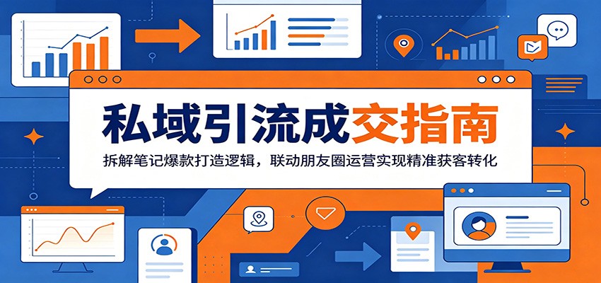 私域引流成交指南：拆解笔记爆款打造逻辑，联动朋友圈运营实现精准获客转化-荆楚AI