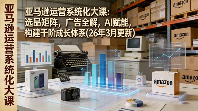 亚马逊运营系统化大课：选品矩阵，广告全解，AI赋能，构建千阶成长体系(26年3月更新小淇云库-创业网-网赚副业-网创副业-项目拆解-技术类创业资源网-副业网-免费资源下载小淇云库