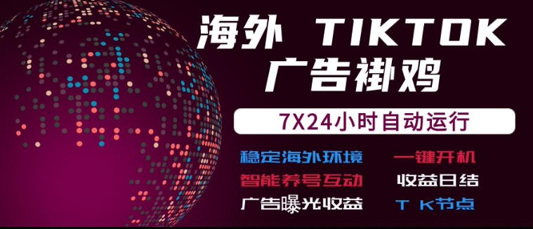 海外TikTok挂G流量变现,7X24自动运行,广告曝光收益,收益日结【揭秘】-荆楚AI