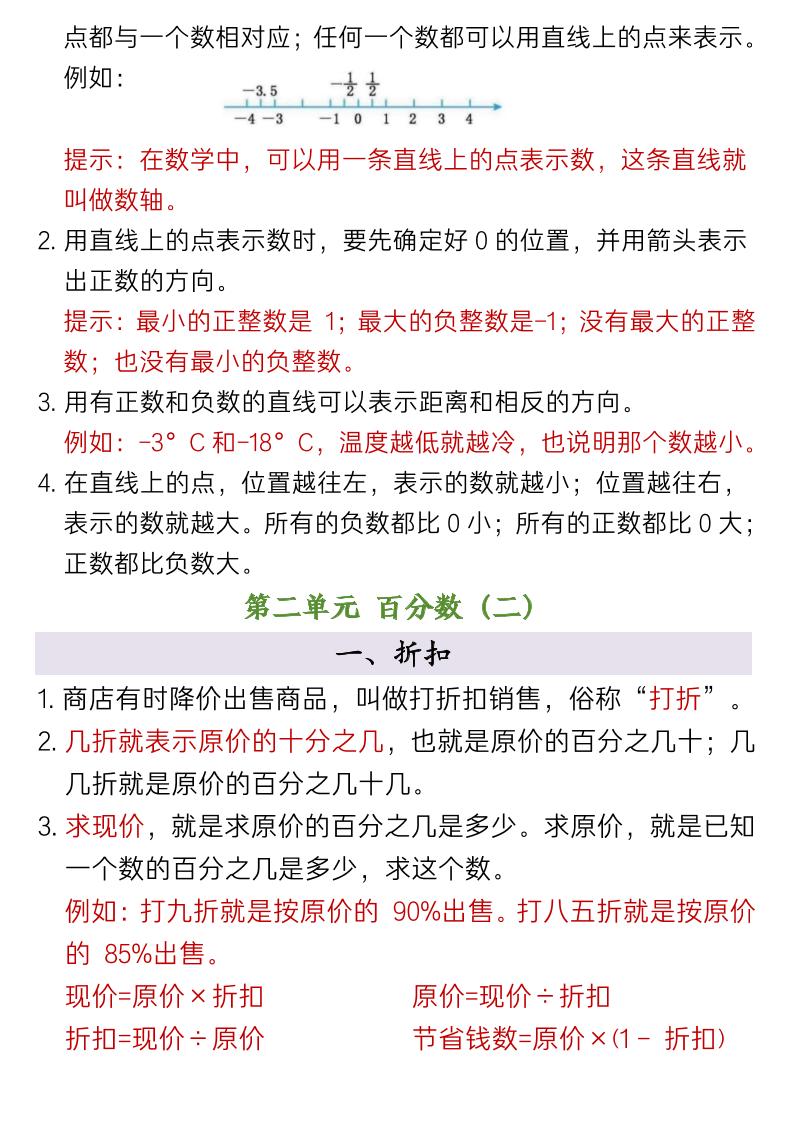 六年级下数学全册重要知识点归纳-荆楚AI