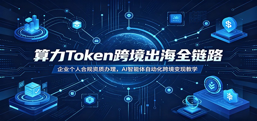 算力Token跨境出海全链路：企业个人合规资质办理，AI智能体自动化跨境变现教学-荆楚AI