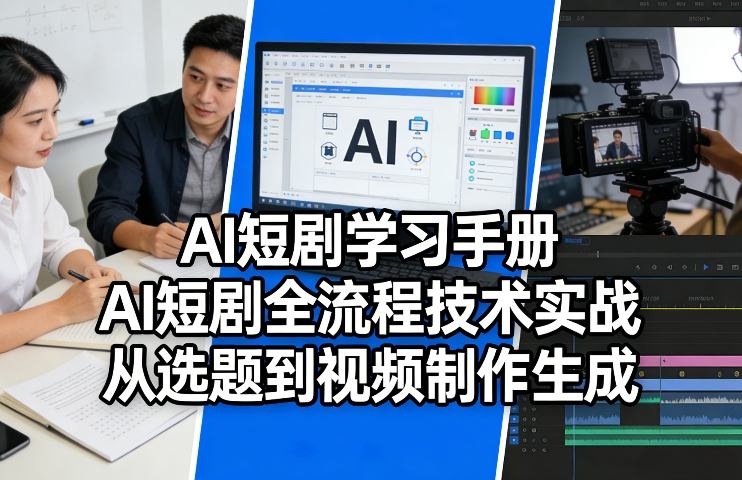 AI短剧学习手册，AI短剧全流程技术实战，从选题到视频制作生成小淇云库-创业网-网赚副业-网创副业-项目拆解-技术类创业资源网-副业网-免费资源下载小淇云库