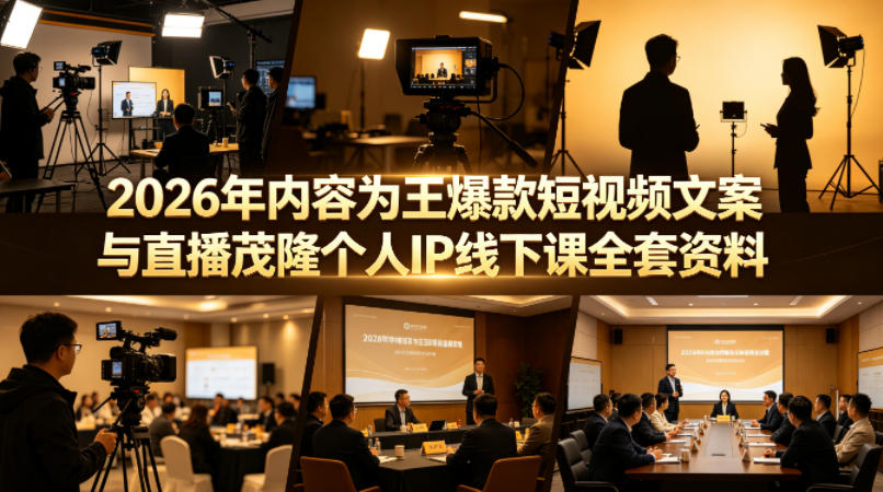 2026年内容为王爆款短视频文案与直播茂隆个人IP线下课全套资料(价值4980)-荆楚AI
