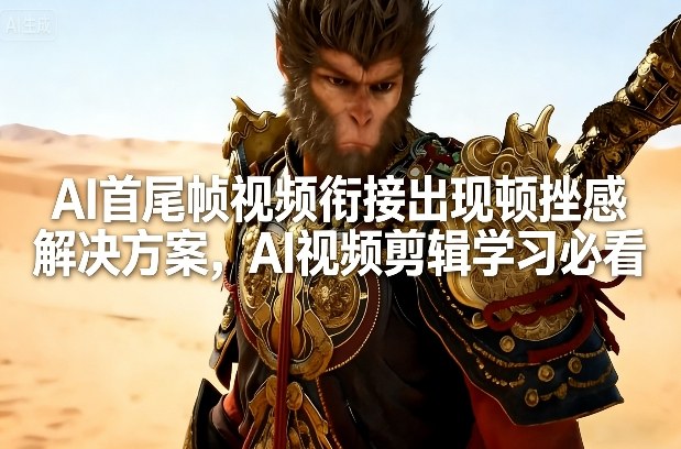 AI首尾帧视频衔接出现顿挫感解决方案，AI视频剪辑学习必看小淇云库-创业网-网赚副业-网创副业-项目拆解-技术类创业资源网-副业网-免费资源下载小淇云库