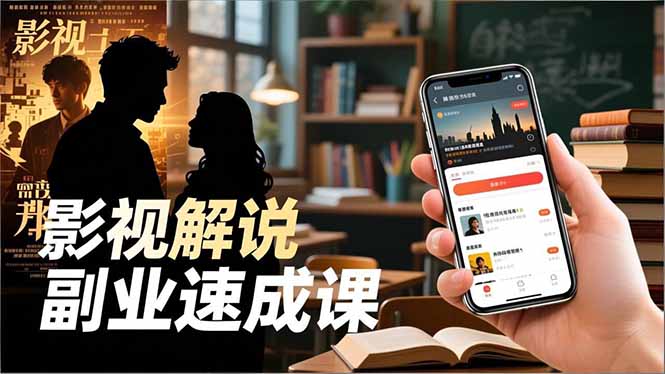 Tk影视解说副业速成课，软件安装、全流程实操、爆款预设，新手两周变现小淇云库-创业网-网赚副业-网创副业-项目拆解-技术类创业资源网-副业网-免费资源下载小淇云库