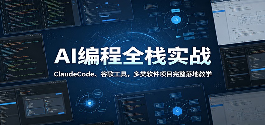 AI编程全栈实战:ClaudeCode、谷歌工具,多类软件项目完整落地教学-荆楚AI